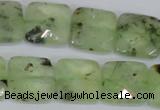 CRU213 15 inches 16*16mm faceted square green rutilated quartz beads