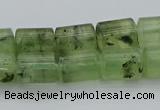 CRU226 15.5 inches 10*14mm triangle green rutilated quartz beads