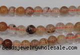 CRU452 15.5 inches 6mm round Multicolor rutilated quartz beads