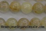 CRU583 15.5 inches 10mm round golden rutilated quartz beads