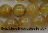 CRU605 15.5 inches 11mm round golden rutilated quartz beads