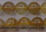 CRU613 15.5 inches 10mm round golden rutilated quartz beads