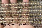 CRU630 15.5 inches 7mm round golden rutilated quartz beads