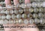 CRU634 15.5 inches 13mm round golden rutilated quartz beads