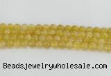 CRU660 15.5 inches 8mm round golden rutilated quartz beads