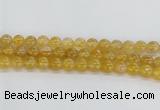 CRU661 15.5 inches 10mm round golden rutilated quartz beads