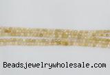 CRU665 15.5 inches 3mm faceted round golden rutilated quartz beads