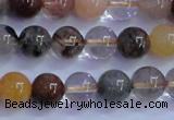 CRU751 15.5 inches 6mm round Multicolor rutilated quartz beads