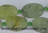 CRU784 15.5 inches 16*22mm oval green rutilated quartz beads