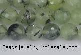 CRU802 15.5 inches 8mm faceted round prehnite gemstone beads