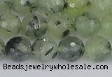 CRU803 15.5 inches 10mm faceted round prehnite gemstone beads