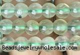 CRU810 15.5 inches 4mm round green rutilated quartz beads