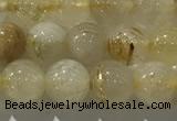 CRU926 15.5 inches 6mm round golden rutilated quartz beads wholesale