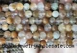 CRU945 15.5 inches 8mm round mixed rutilated quartz beads