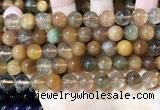CRU949 15.5 inches 10mm round mixed rutilated quartz beads