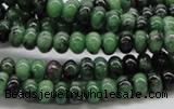 CRZ05 15.5 inches 4*6mm rondelle ruby zoisite gemstone beads Wholesale