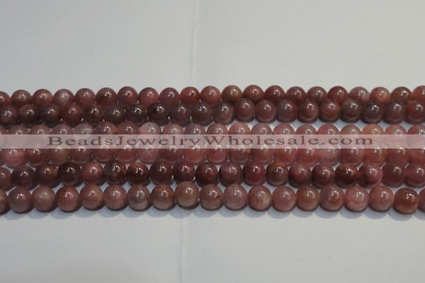 CRZ1000 15.5 inches 6mm - 6.5mm round A- grade natural ruby beads