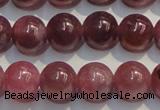 CRZ1005 15.5 inches 6mm - 6.5mm round A+ grade natural ruby beads