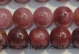 CRZ1006 15.5 inches 7mm - 7.5mm round A+ grade natural ruby beads