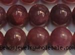 CRZ1009 15.5 inches 7mm - 7.5mm round AA grade natural ruby beads