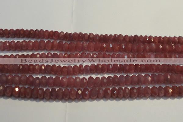 CRZ1017 15.5 inches 3*5mm faceted rondelle A grade ruby beads