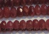 CRZ1026 15.5 inches 4*6mm faceted rondelle AA grade ruby beads