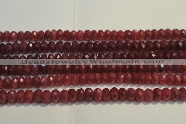 CRZ1029 15.5 inches 3*5mm faceted rondelle AAA grade ruby beads