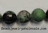 CRZ110 15.5 inches 16mm faceted round ruby zoisite gemstone beads