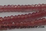 CRZ1100 15.5 inches 2*4mm faceted rondelle AAA+ grade ruby beads