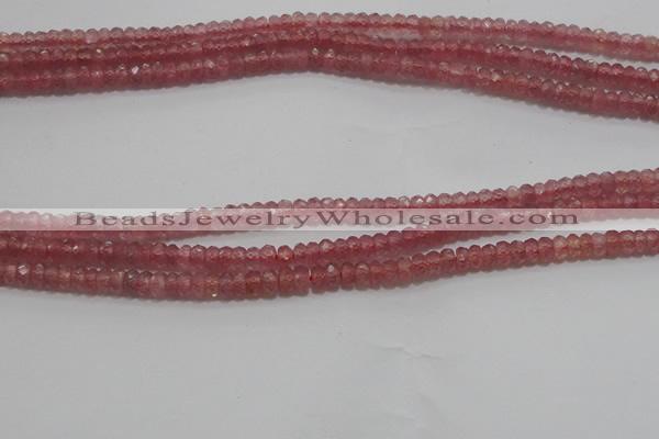 CRZ1100 15.5 inches 2*4mm faceted rondelle AAA+ grade ruby beads