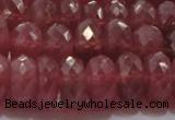 CRZ1104 15.5 inches 5*8mm faceted rondelle AAA+ grade ruby beads