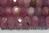 CRZ1150 15.5 inches 3*5mm faceted rondelle natural ruby beads