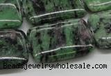 CRZ19 15.5 inches 22*30mm rectangle ruby zoisite gemstone beads