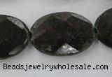 CRZ228 15.5 inches 20*30mm faceted oval ruby zoisite gemstone beads