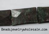 CRZ247 15.5 inches 20*30mm faceted rectangle ruby zoisite gemstone beads
