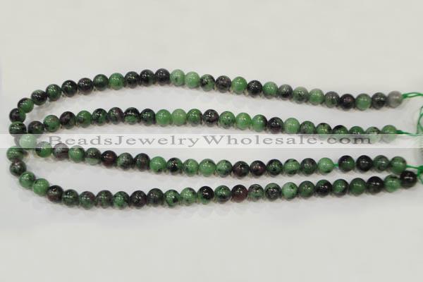 CRZ452 15.5 inches 8mm round ruby zoisite gemstone beads