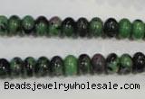 CRZ460 15.5 inches 5*8mm rondelle ruby zoisite gemstone beads