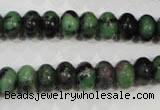 CRZ462 15.5 inches 7*10mm rondelle ruby zoisite gemstone beads