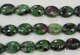 CRZ479 15.5 inches 8*10mm oval ruby zoisite gemstone beads