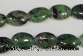 CRZ480 15.5 inches 10*14mm oval ruby zoisite gemstone beads