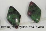 CRZ499 Top-drilled 14*24mm diamond ruby zoisite gemstone beads