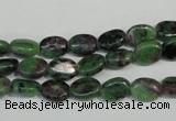 CRZ59 15.5 inches 6*8mm oval ruby zoisite gemstone beads