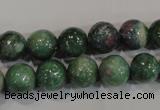 CRZ603 15.5 inches 10mm round New ruby zoisite gemstone beads