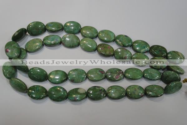 CRZ616 15.5 inches 15*20mm oval New ruby zoisite gemstone beads