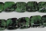 CRZ65 15.5 inches 14*14mm square ruby zoisite gemstone beads