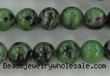 CRZ722 15.5 inches 8mm round ruby zoisite gemstone beads