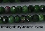 CRZ753 15.5 inches 4*6mm faceted rondelle ruby zoisite beads