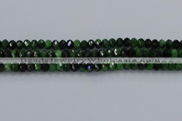 CRZ754 15.5 inches 5*8mm faceted rondelle ruby zoisite beads