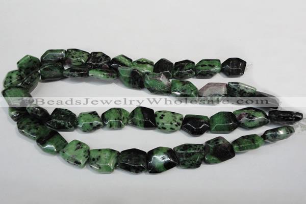 CRZ77 15.5 inches 15*20mm freeform ruby zoisite gemstone beads