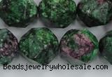 CRZ907 15.5 inches 18mm faceted nuggets Chinese ruby zoisite beads